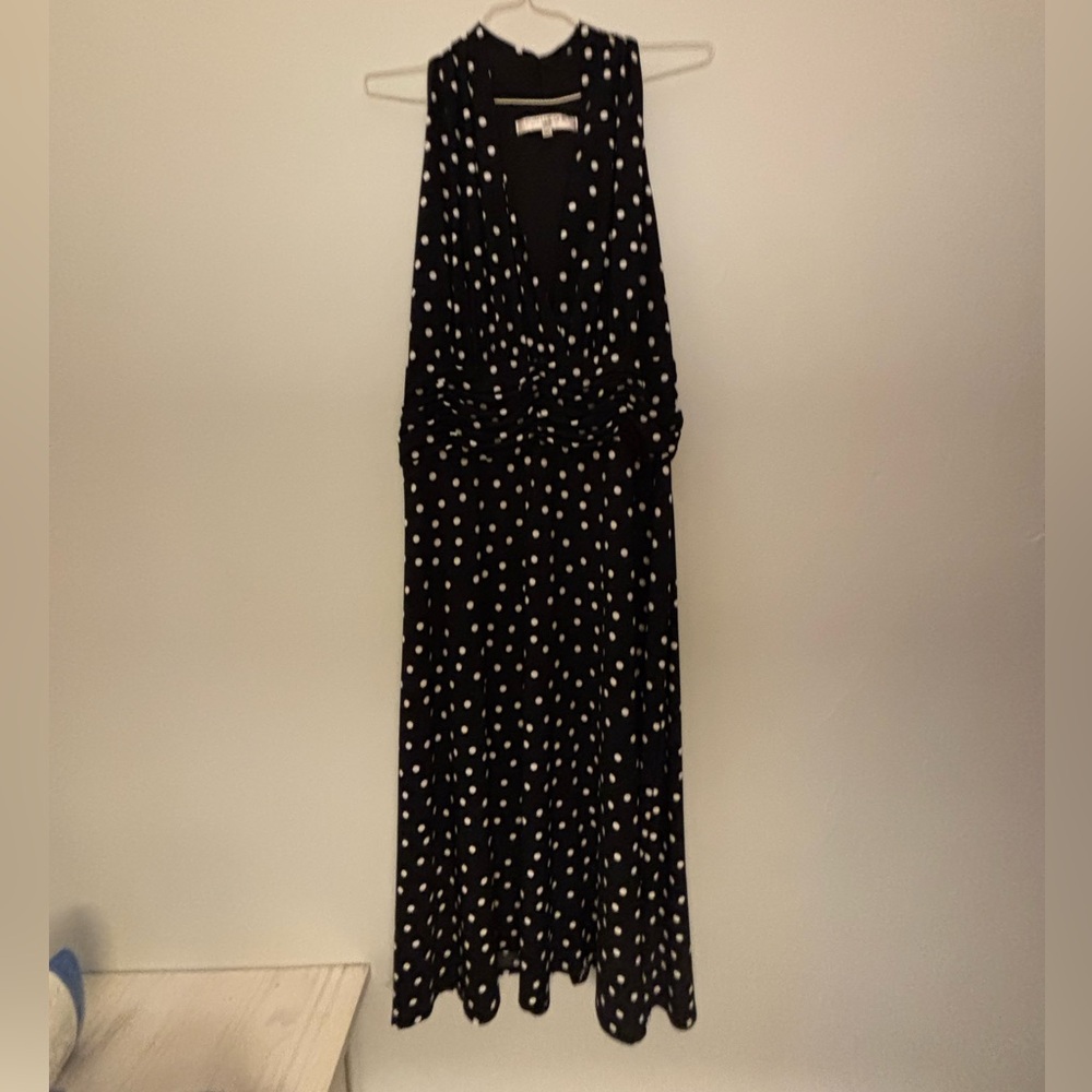 Evan Picone Black and White Backless Dress